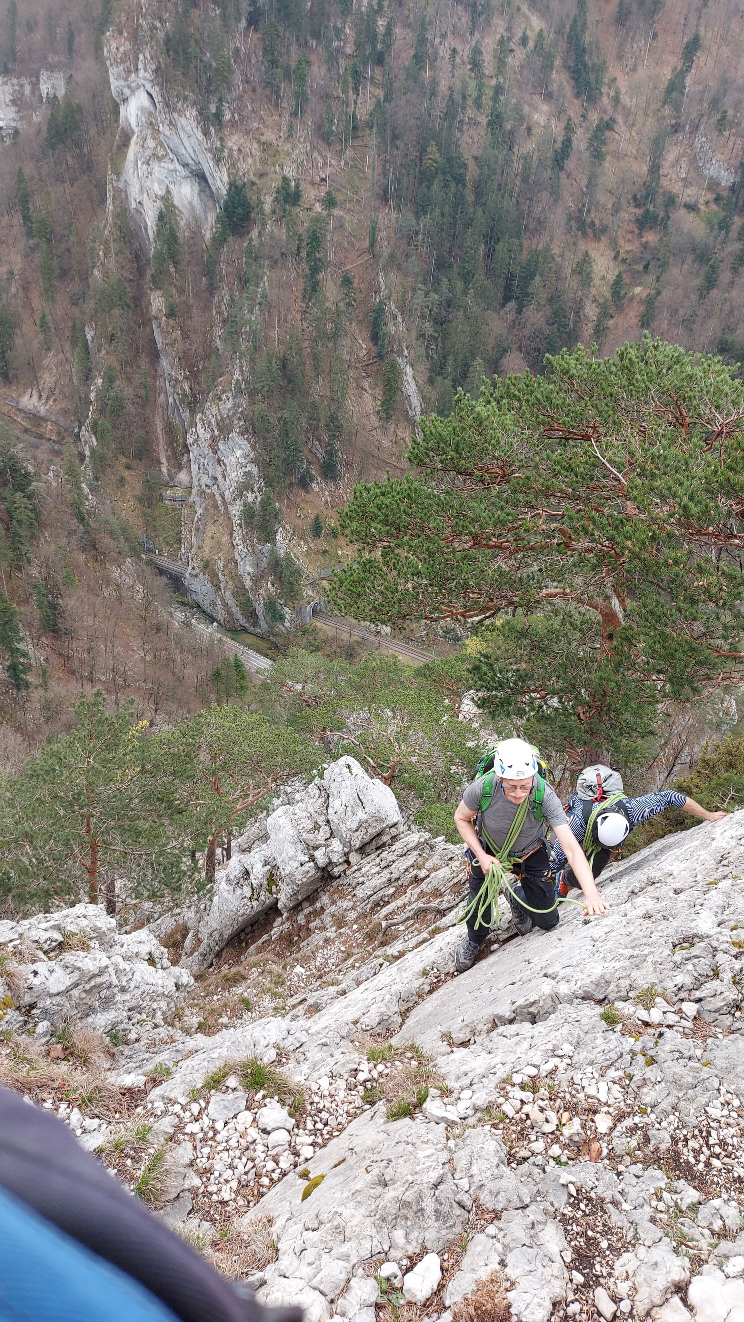 Einfache Gratkletterei an der Grande Arete