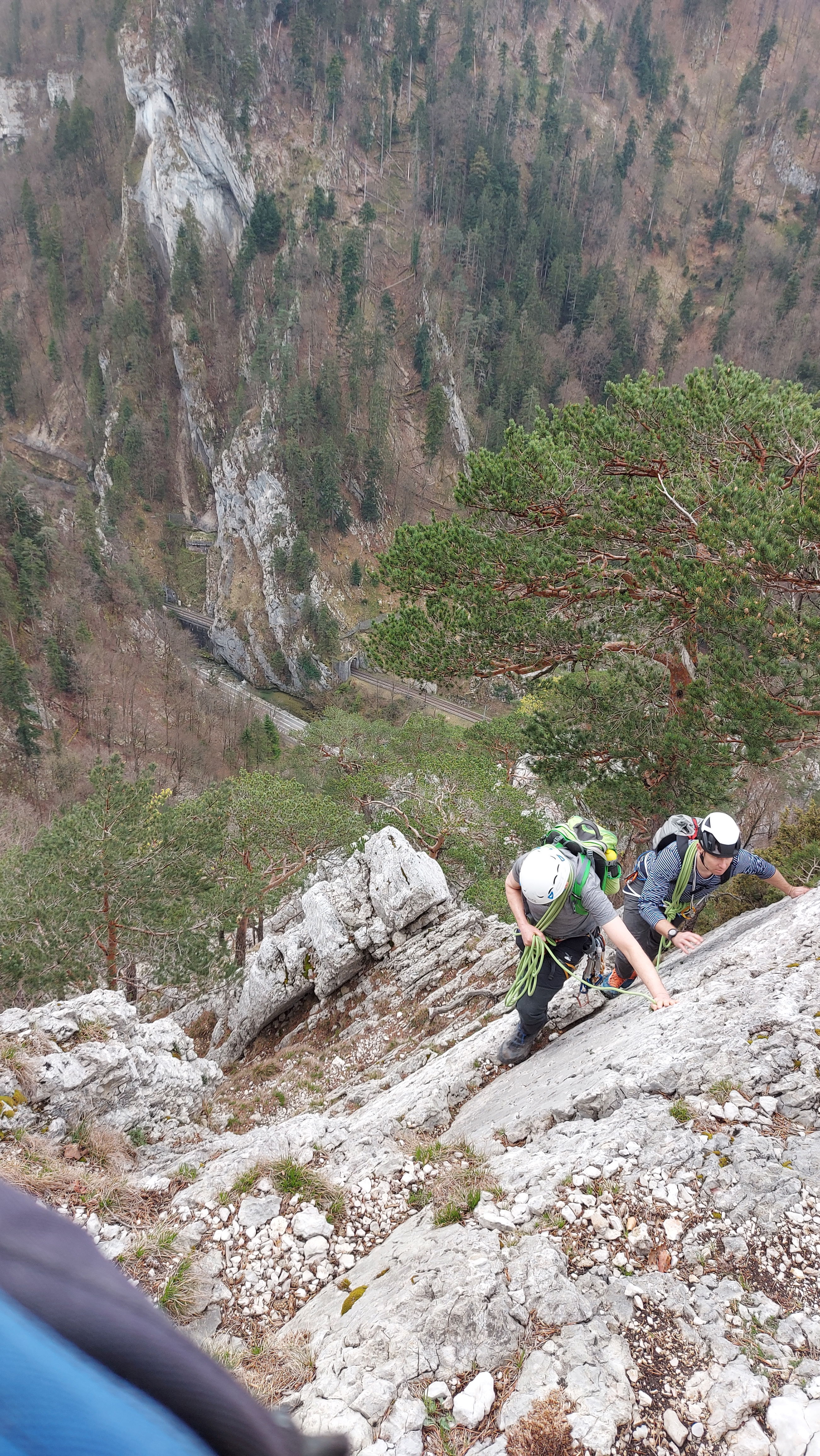 Einfache Gratkletterei an der Grande Arete