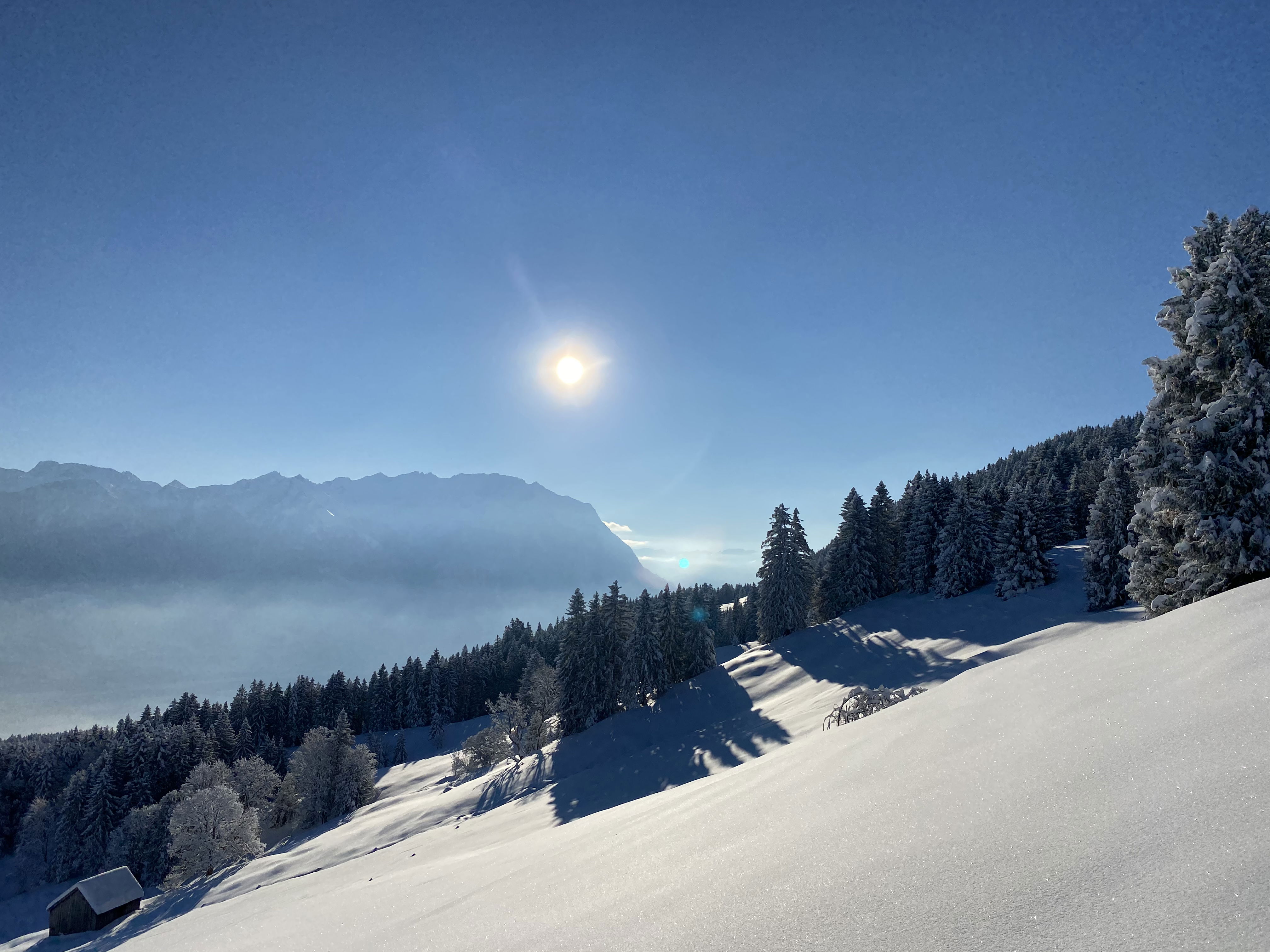 Skitour Rheintal, 2. Gruppe mit Bergführerin Flurina Görre
